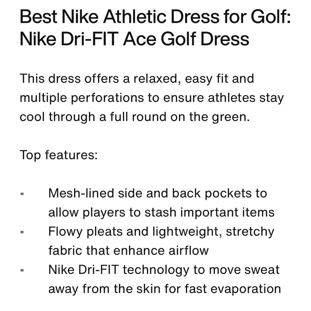 Nike DRI-FIT Ace Pleated Golf Dress size Medium NWT - Picture 4 of 5